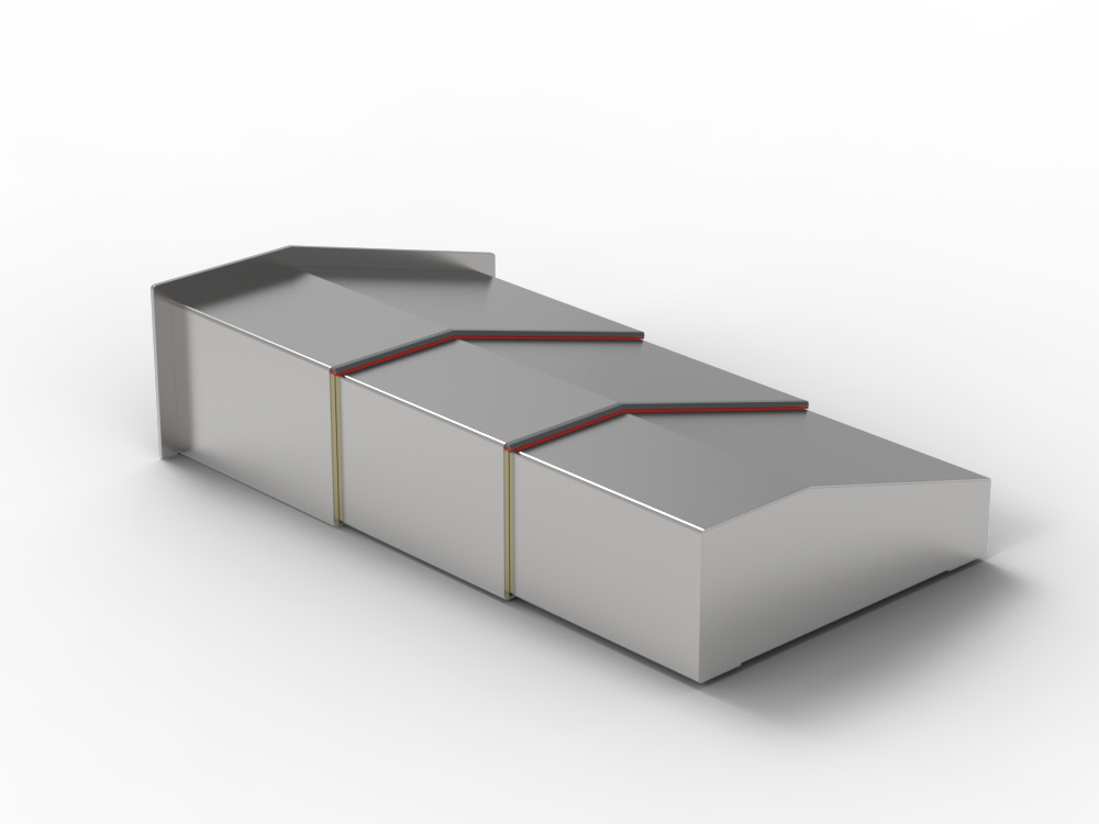 flat slope telescopic steel way cover